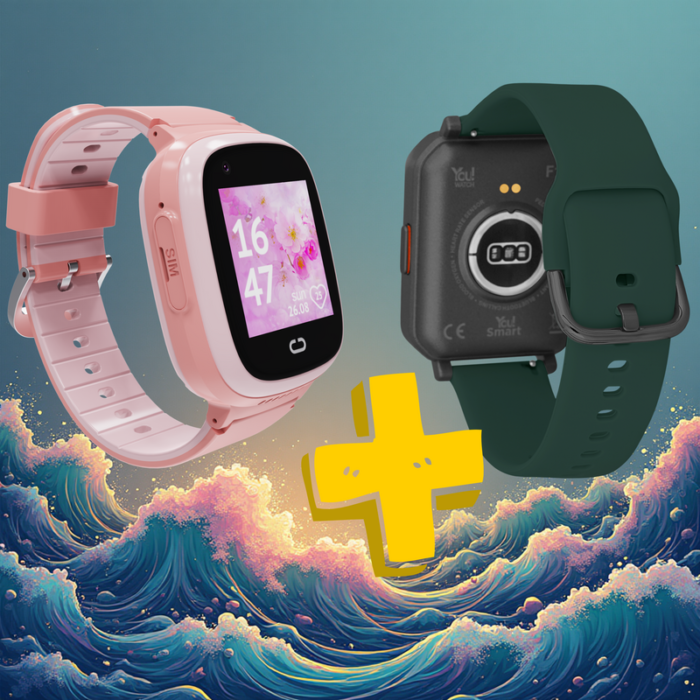 Akıllı Çocuk Saati KN8100 P + Yetişkin Akıllı Saat Hediye - Görsel 3