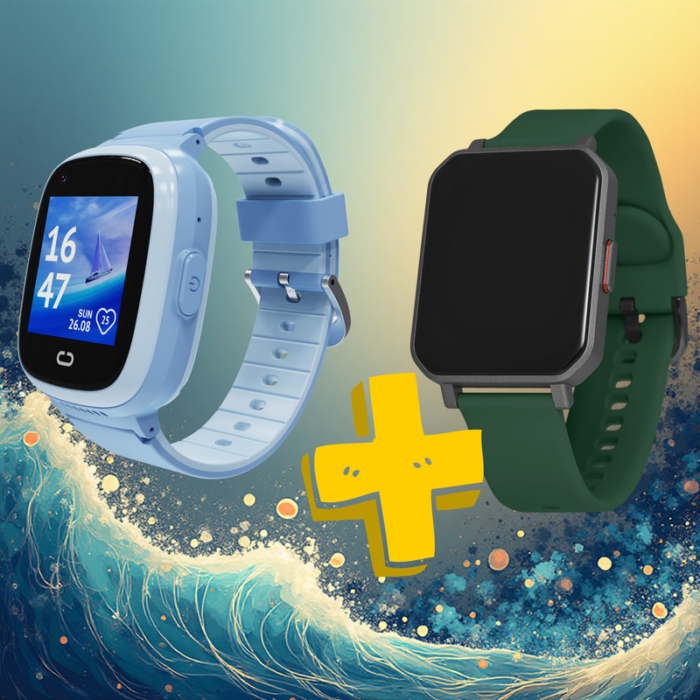 Akıllı Çocuk Saati KN8100.M + Yetişkin Akıllı Saat Hediye - Görsel 2