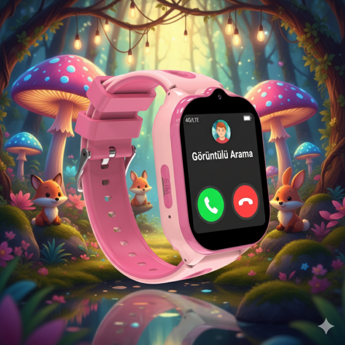 KN8101 P Akıllı Çocuk Saati 4g Sim Kart Destekli Görüntülü Görüşme Özelliği - Görsel 2