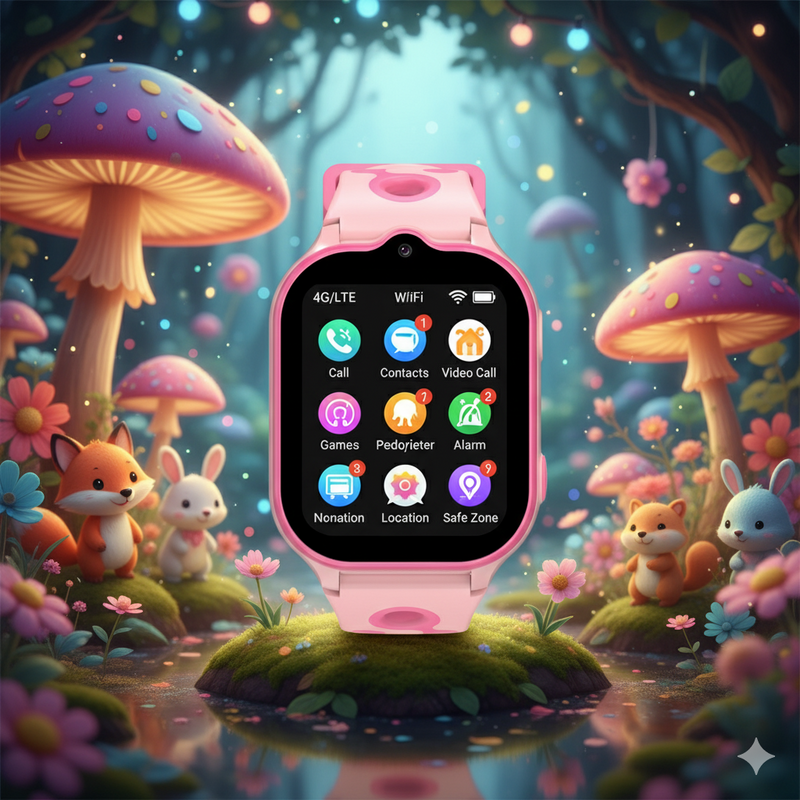 KN8101 P Akıllı Çocuk Saati 4g Sim Kart Destekli Görüntülü Görüşme Özelliği
