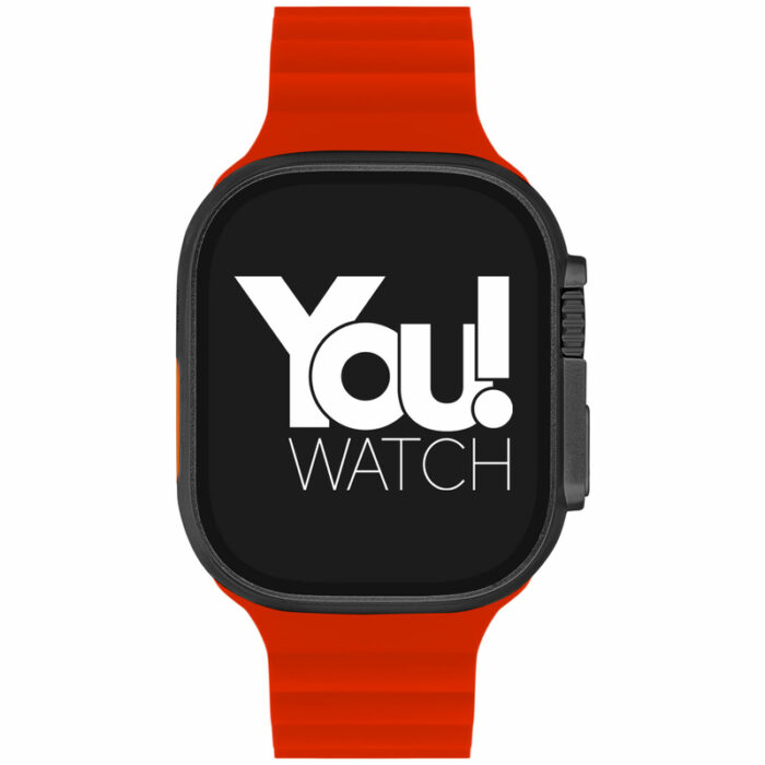 You Watch A8-A81Pro You Smart Black & Red Silicon Unisex Kol Saati - Görsel 2