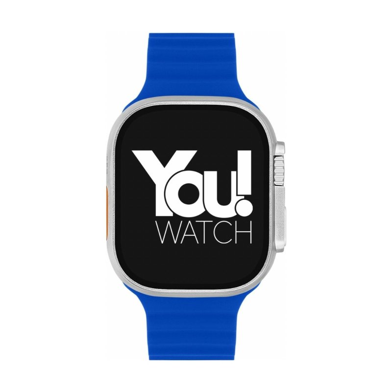 You Watch A8-A84 You Smart Silver & Blue Silicon Unisex Kol Saati