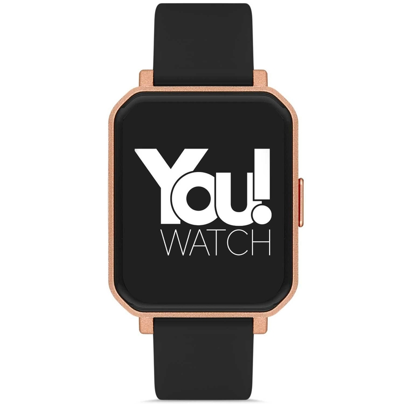 You Watch F12-Yf123 You Smart Rose & Black Silicon Unisex Kol Saati