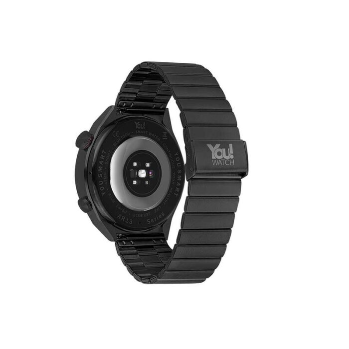 You Watch R13-Ar134 You Smart Black Metal & Red Silicon Unisex Kol Saati - Görsel 4