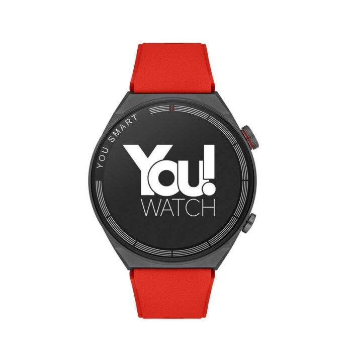 You Watch R13-Ar134 You Smart Black Metal & Red Silicon Unisex Kol Saati - Görsel 6