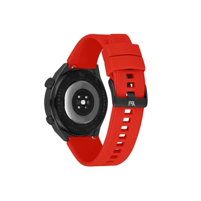 You Watch R13-Ar134 You Smart Black Metal & Red Silicon Unisex Kol Saati - Görsel 7